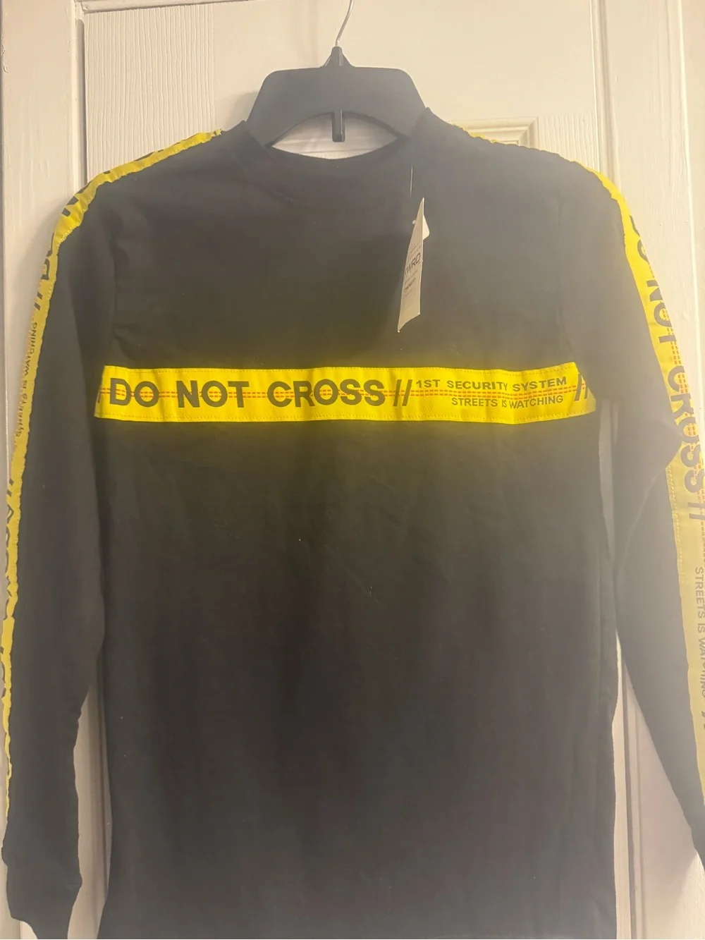 Black Long Sleeve Shirt with Yellow 